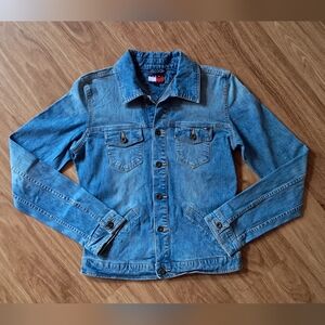 Tommy Hilfiger Blue Denim Jean Jacket Classic Style